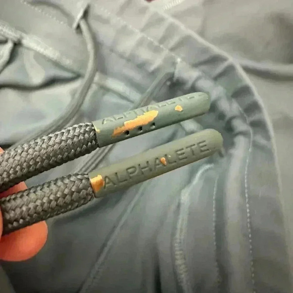 Alphalete Tapered  Leg Ribbed Be More Hem Joggers Sweatpants Teal Blue Green XS - Picture 12 of 12